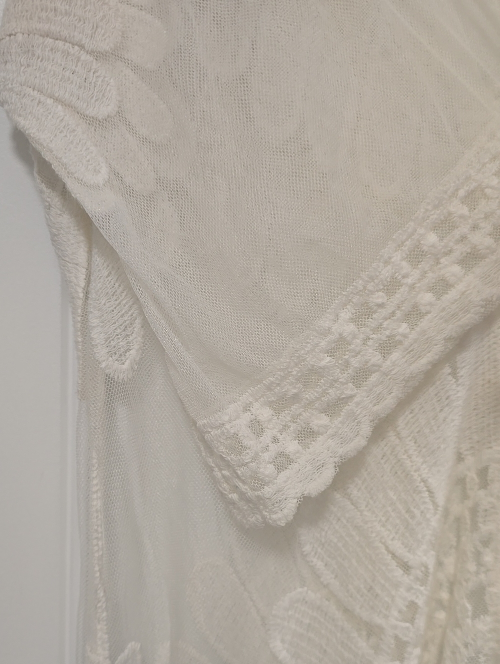 🌟7/25$ ADIVA Boho Ivory Crochet Midi Lace Kimono Cover-Up - Picture 11 of 12